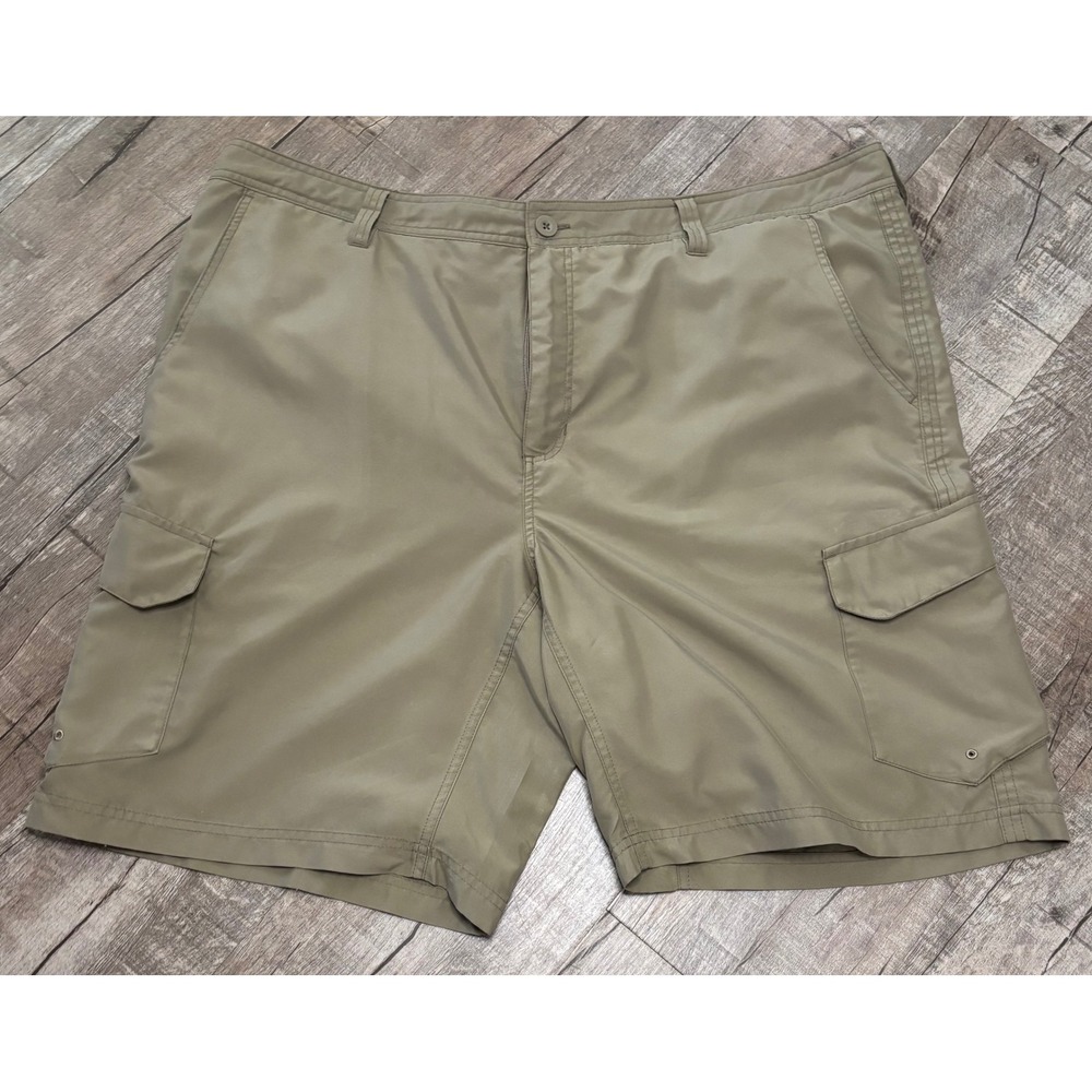 Magellan Outdoors Mens‎ Khaki Tan Fishing Cargo Shorts Size 42 Quick Dry Hiking